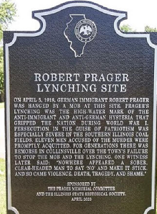 Prager memorial marker