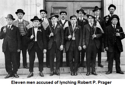 Eleven men accused of lynching Paul Prager
