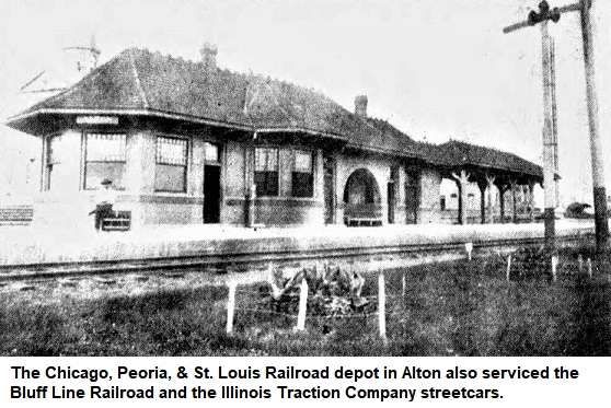 Bluff Line depot in Alton