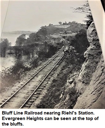 Bluff Line Railroad near Riehl's Station.