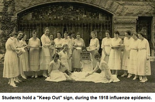 Monticello Seminary, 1918 influenze epidemic