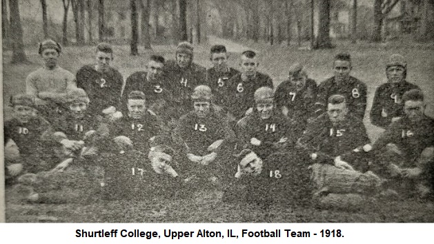 Shurtleff College, Upper Alton, IL Football Team - 1918