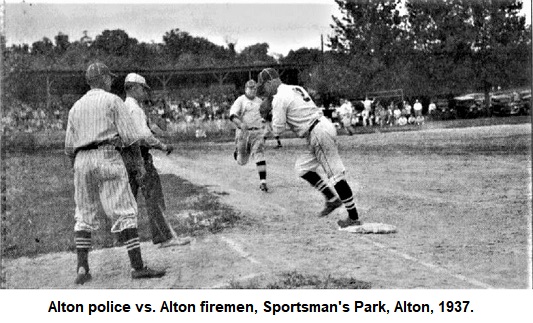 Alton police vs firemen - 1937