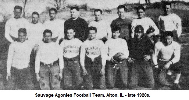 Sauvage Agonies, Alton, IL, football team - late 1920s.
