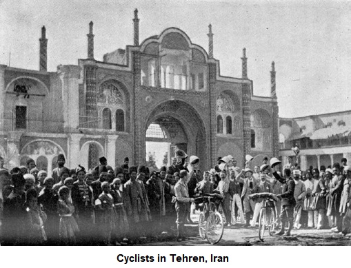 Cyclists in Tehren, Iran