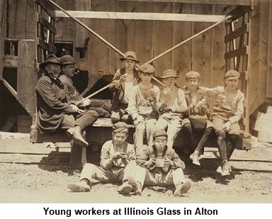 Young workers at Illinois Glass in Alton