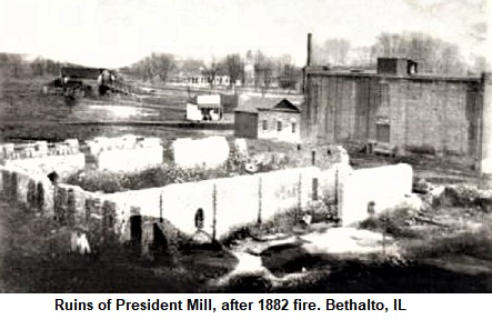 President Mill after 1882 fire