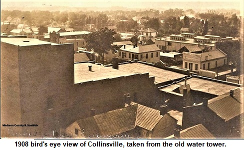 1908 bird's eye view of Collinsville