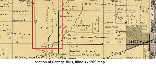Cottage Hills, Illinois - 1906 map