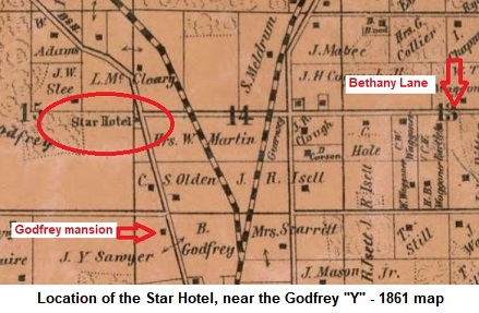 Location of the Star Hotel, Monticello