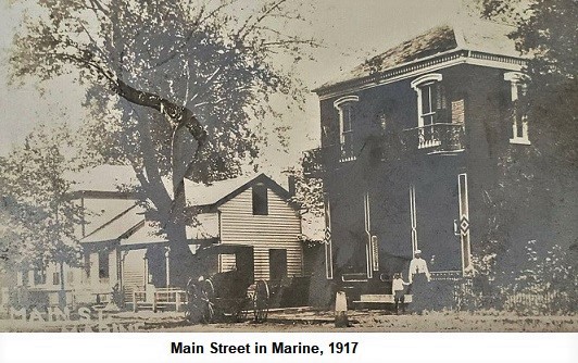 Main Street in Marine, 1917