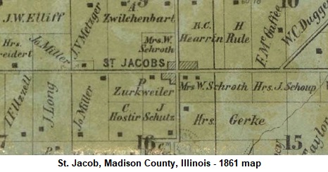 St. Jacob - 1861 map