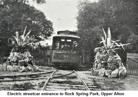 Electric Streetcar entrance to Rock Spring Park