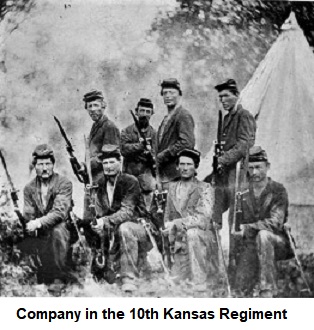 Company in the 10th Kansas Regiment
