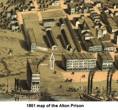 Alton prison, 1861 map