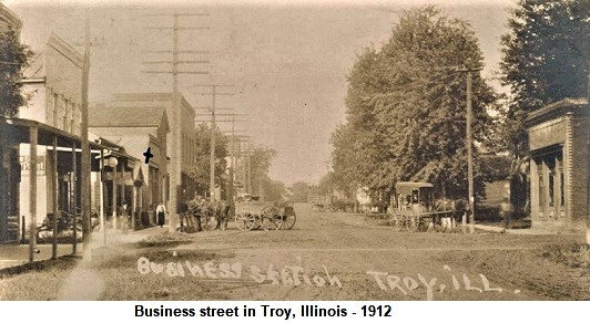 Troy business street, 1912