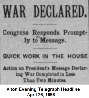 U.S. Declares War on Spain - 1898